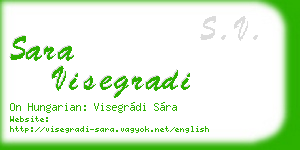 sara visegradi business card